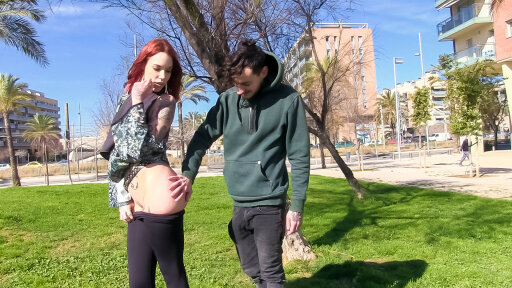 Spænskur Rauðhærður í þríhyrningi Með Random Gaur